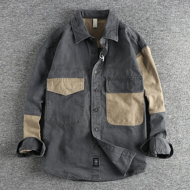 Heren Vintage jas Casual los overhemd
