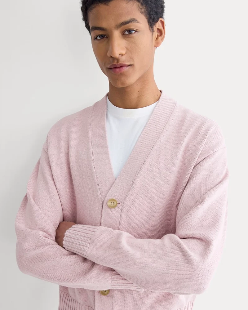 Cropped Cardigan in Everyday Cotton | Burnished Lilac