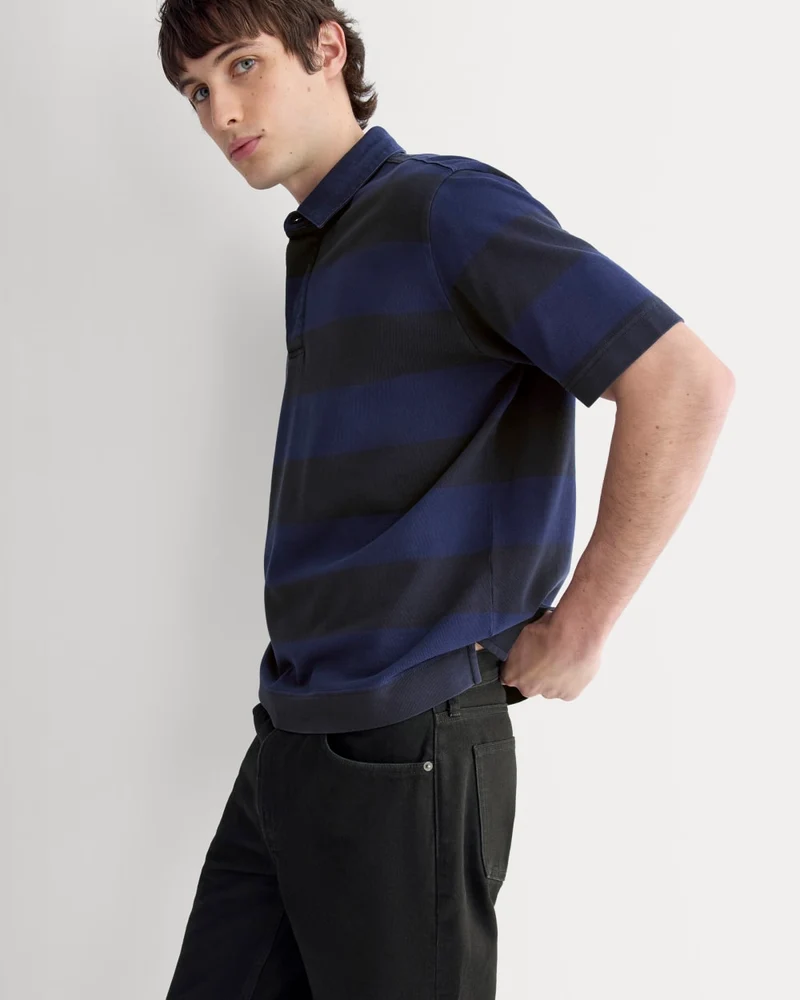 Vintage Rugby Polo | Navy / Black