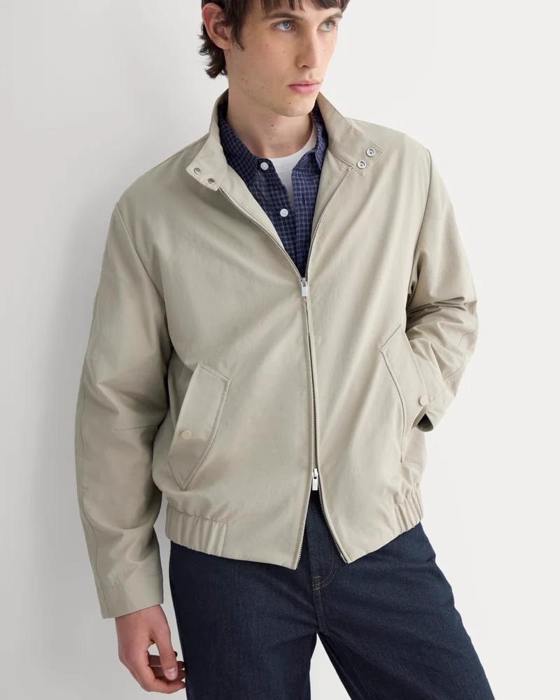 Re:Cycled Nylon Harrington Jacket | Trench Coat Khaki