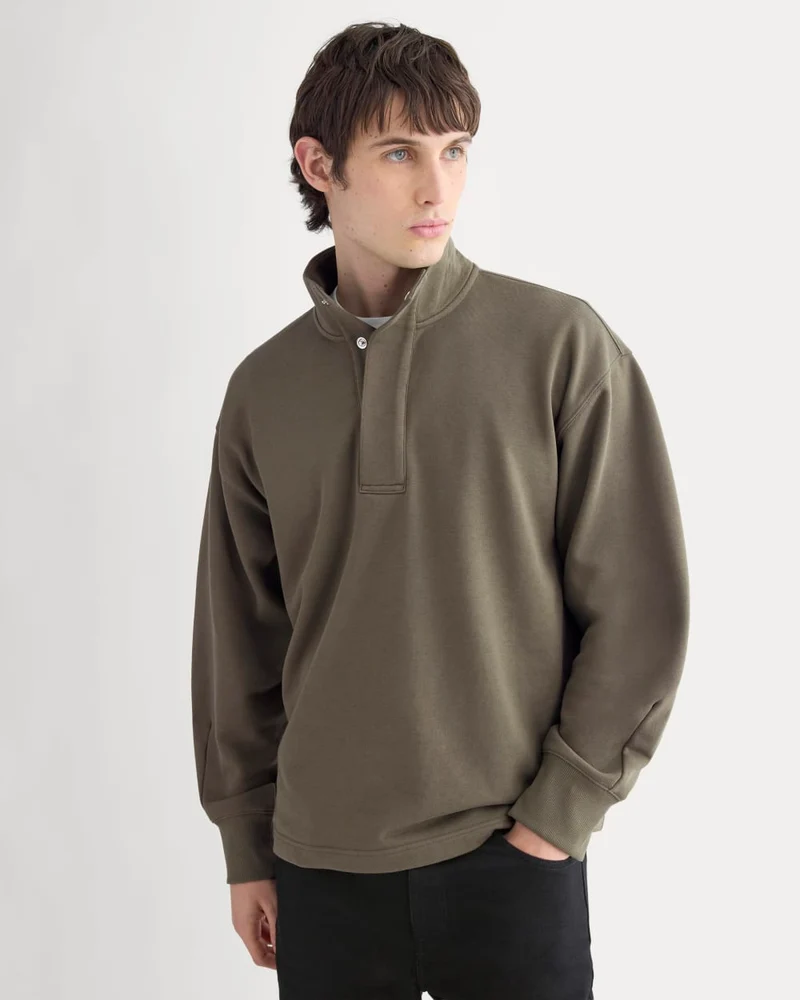 Off-Duty Terry Pullover | Olive Night