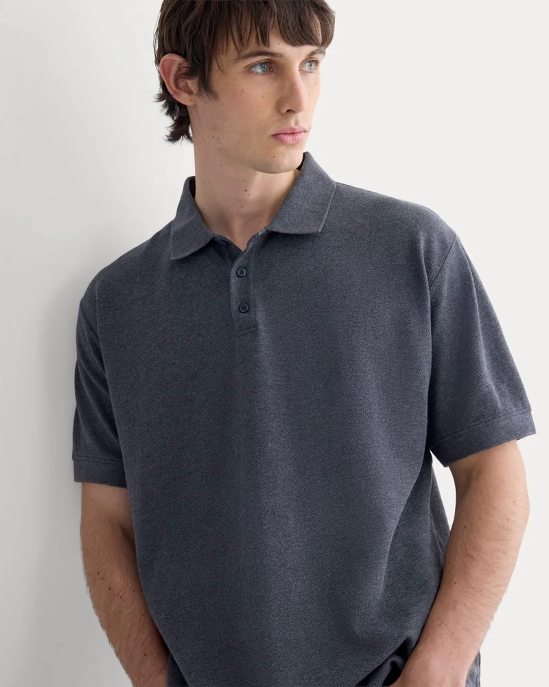 Classic Piqué Polo | Heathered Graphite