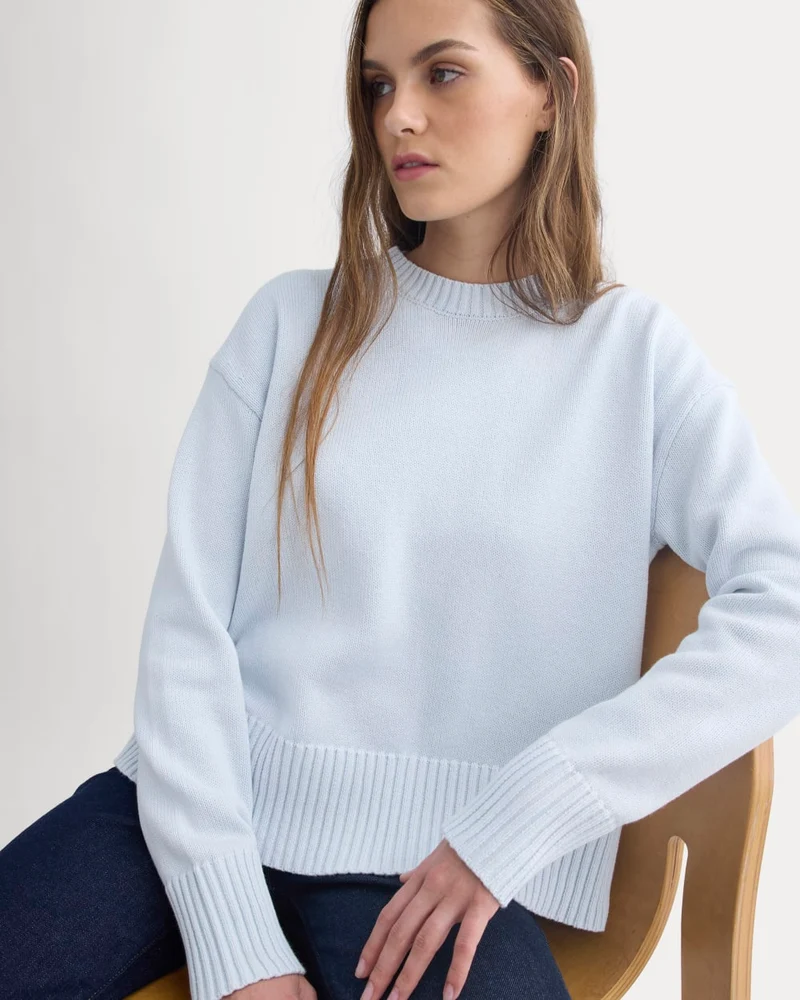 The Boxy Sweater in Everyday Cotton | Skywriting
