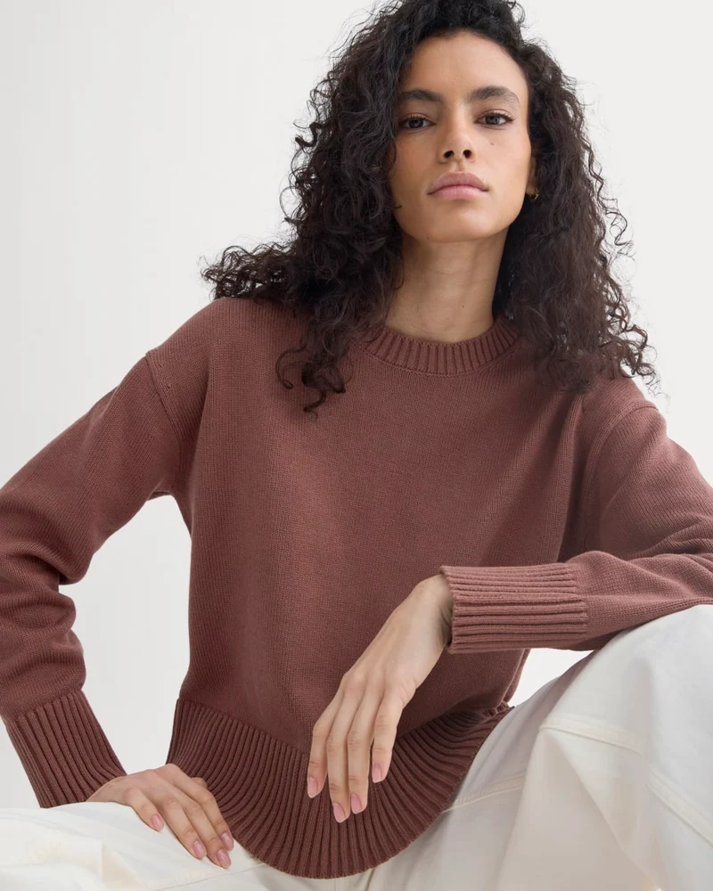 The Boxy Sweater in Everyday Cotton | Mocha