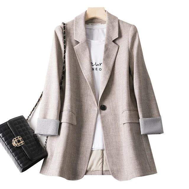 Mode Zakelijke geruite pakken Dames Werk Office Blazer