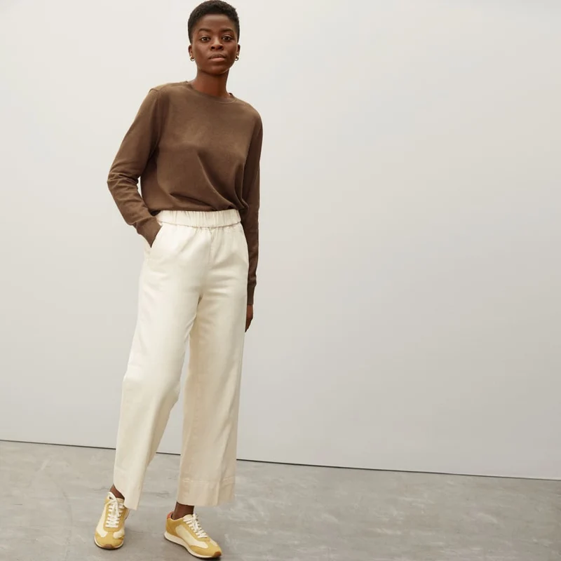 The Organic Cotton Crewneck Sweater | Dark Camel
