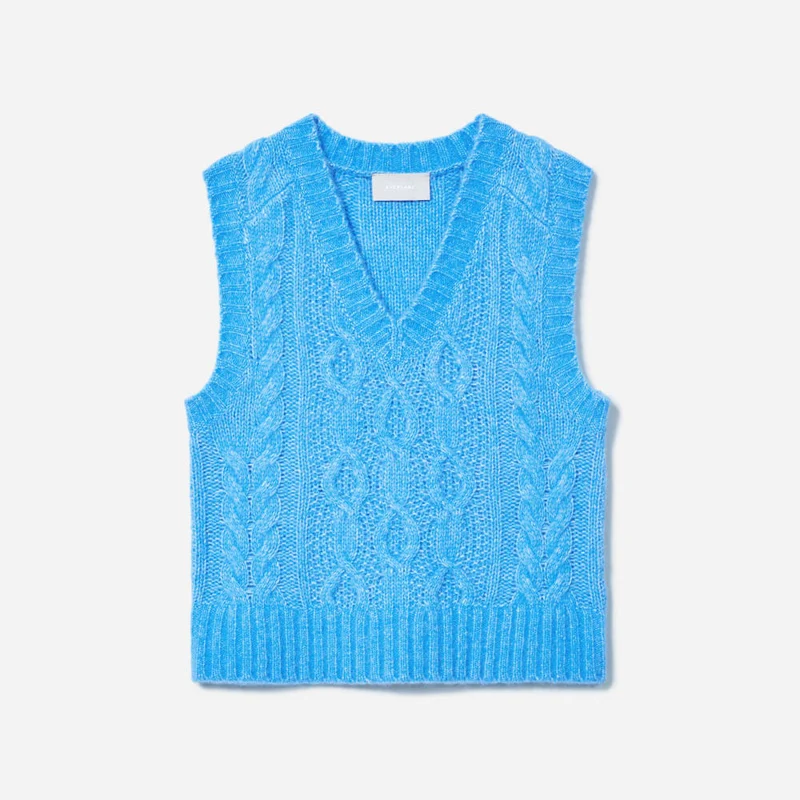 The Cloud Cable-Knit Vest | Lake