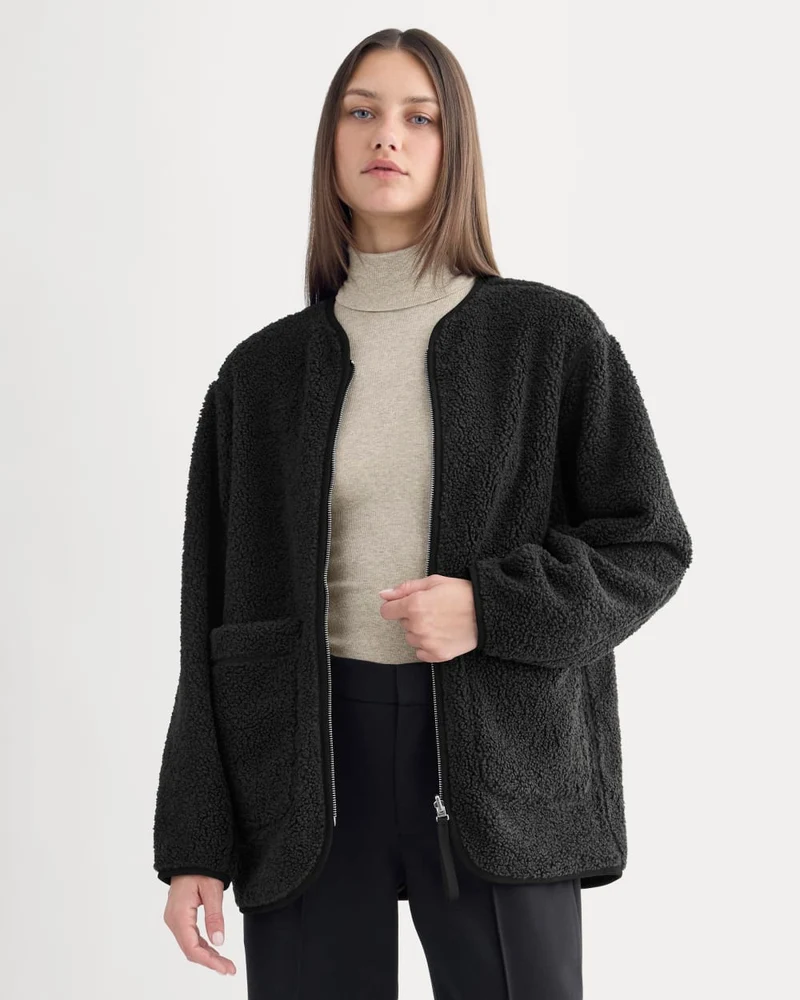 Reversible Teddy Jacket | Black