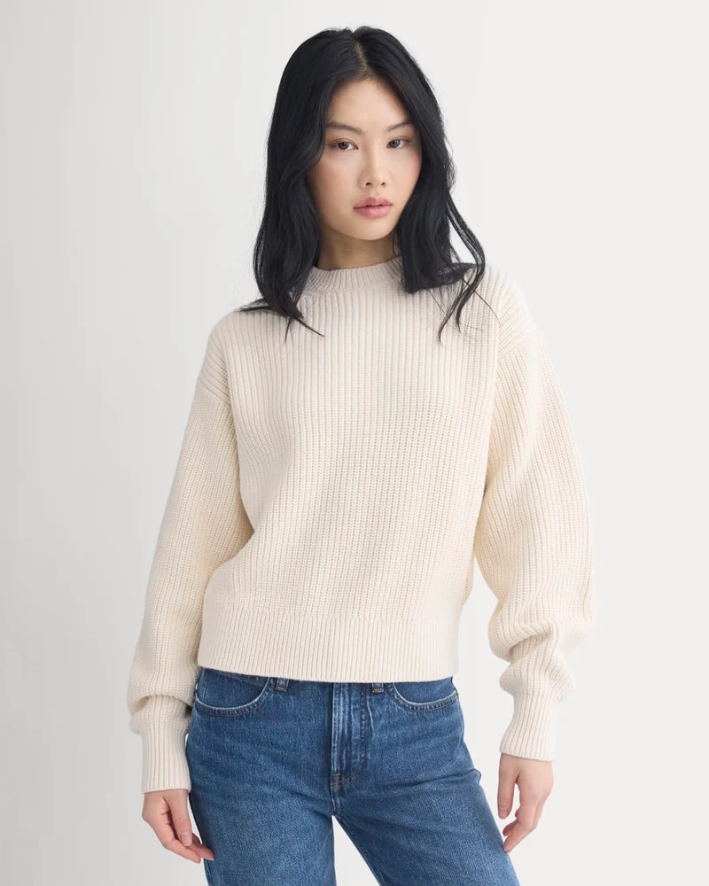 Cropped Ribbed Crew in Everyday Cotton | Canvas