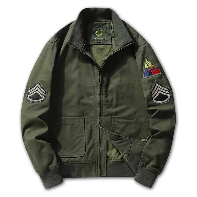 Retro katoenen kleding leger bomberjack