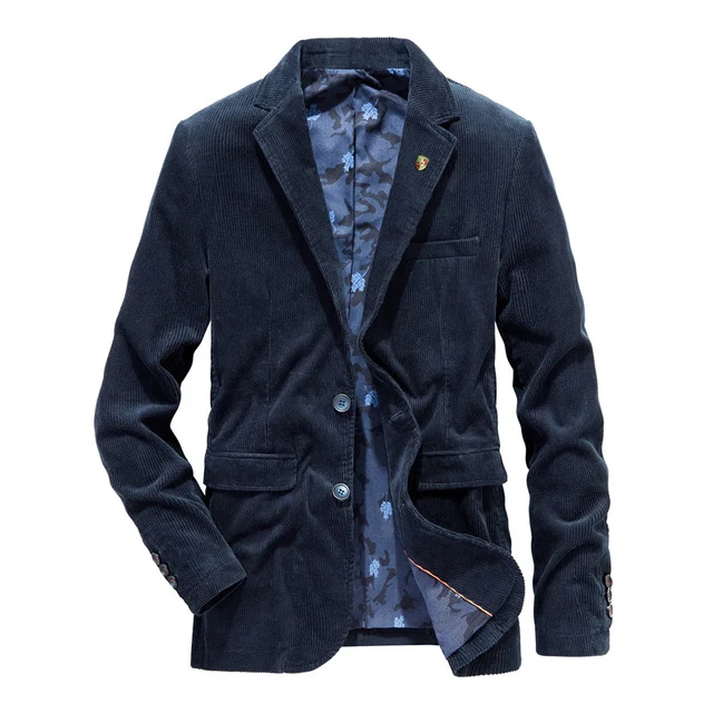 Retro corduroy heren casual blazer