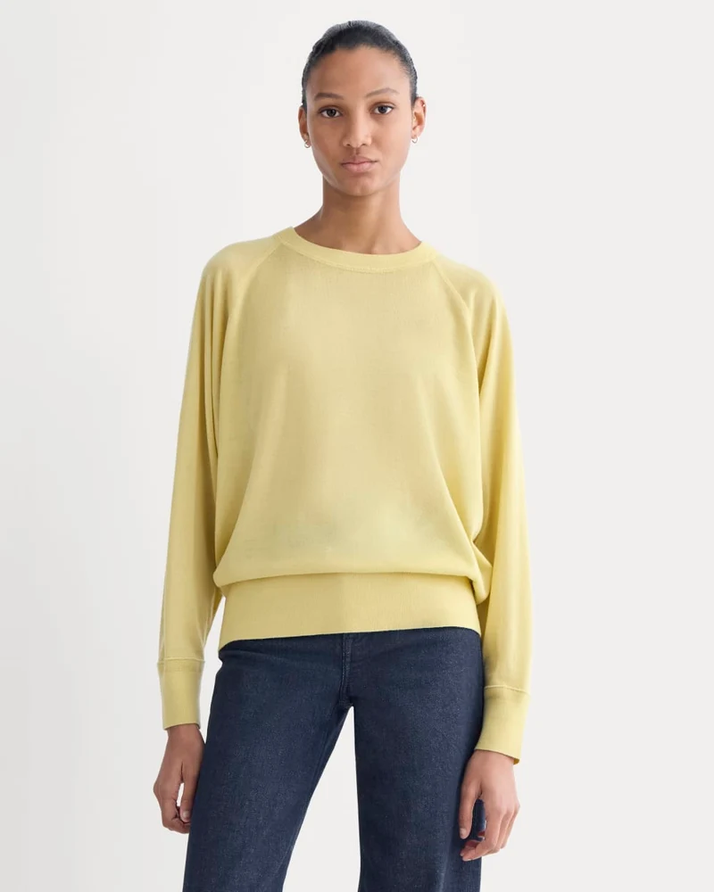 Raglan Sweater in Ultrasoft Merino | Double Cream
