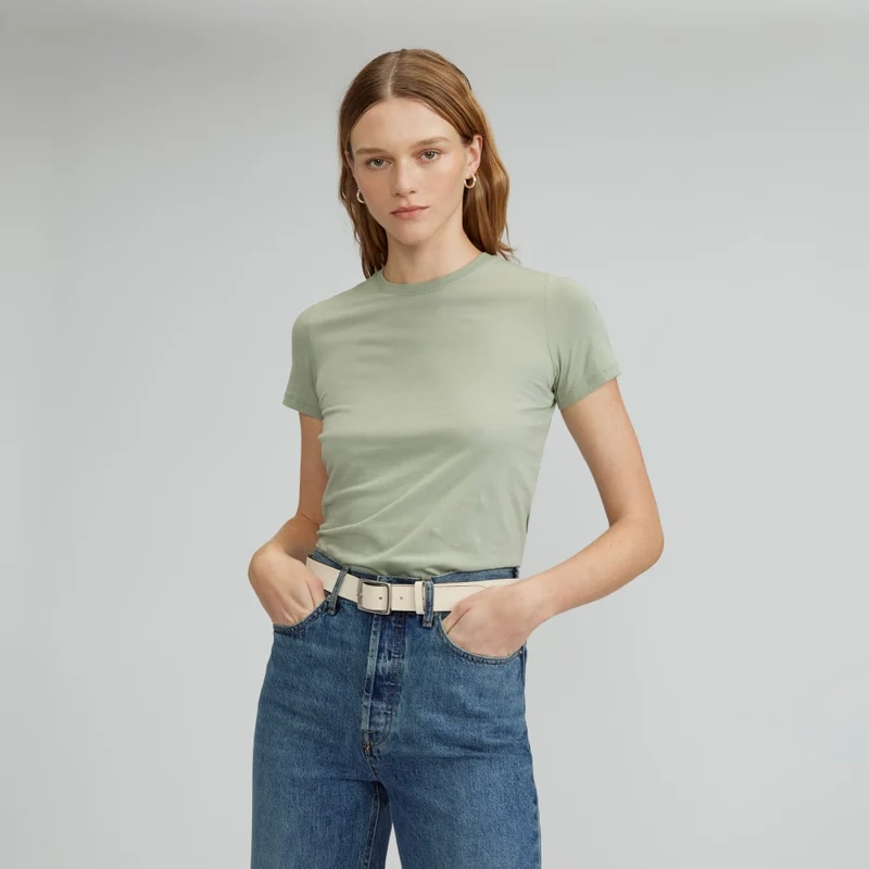 The Organic Cotton Crew Tee | Seagrass