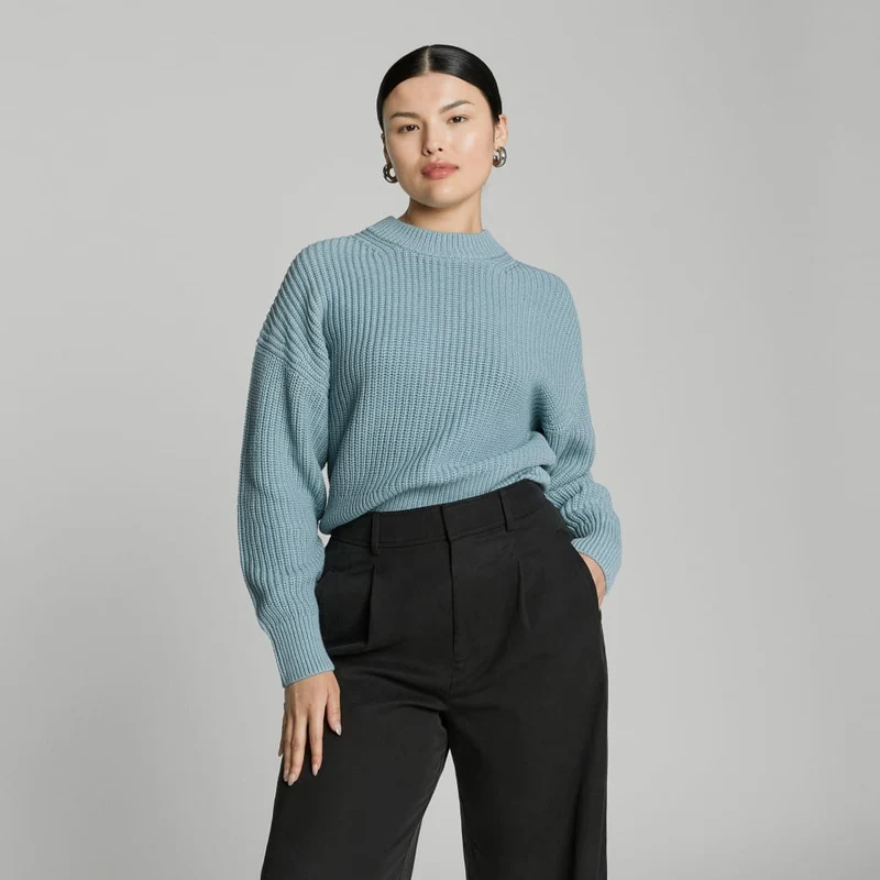 The Texture Cotton Crew | Blue Shadow