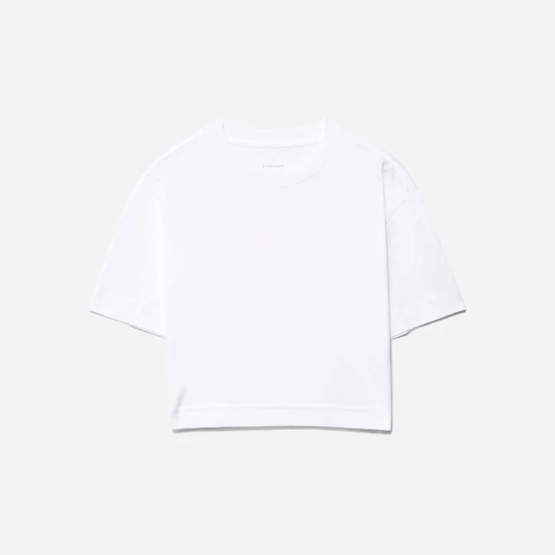 The Organic Cotton Cropped Tee | White