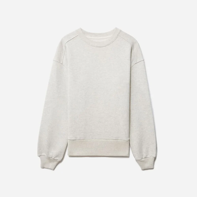 The Track Oversized Crew | Light Heather Grey