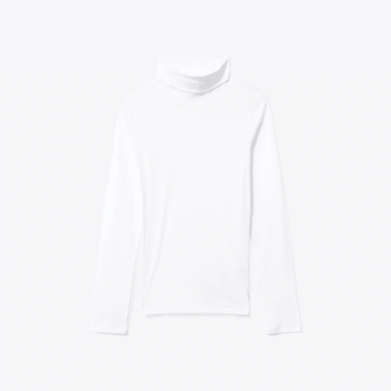 The Organic Cotton Turtleneck | White