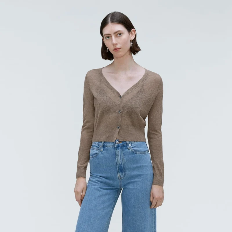 The Featherweight Alpaca Cardigan | Taupe Grey