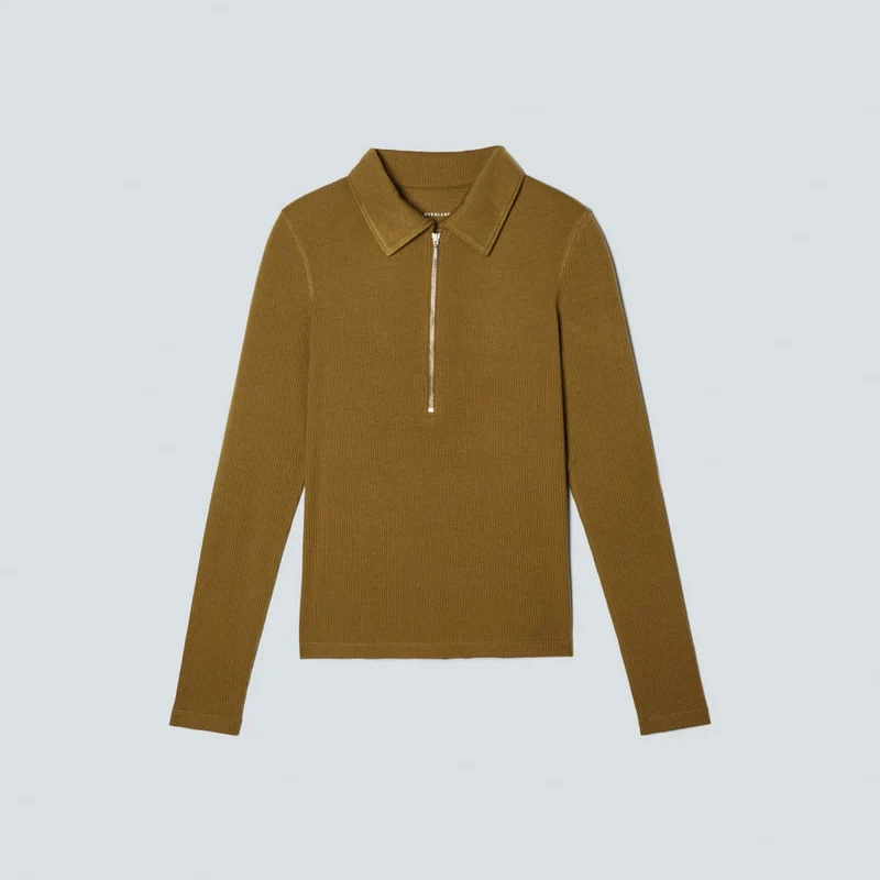 The Super-Soft Zip Polo | Tapenade
