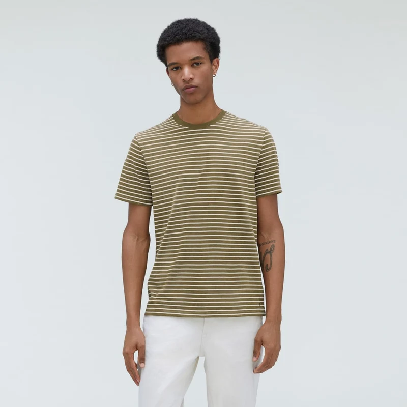 The Organic Cotton Crew | Olive / Canvas