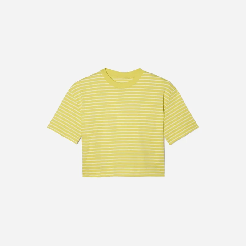 The Organic Cotton Cropped Tee | Acacia / Tan