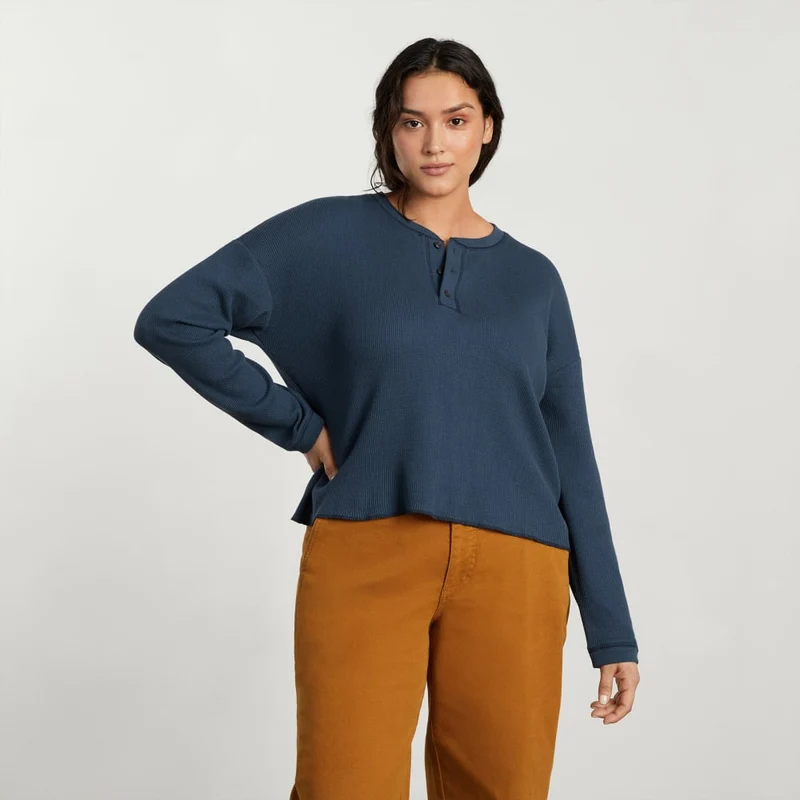 The Organic Cotton Waffle Henley | Atlantic