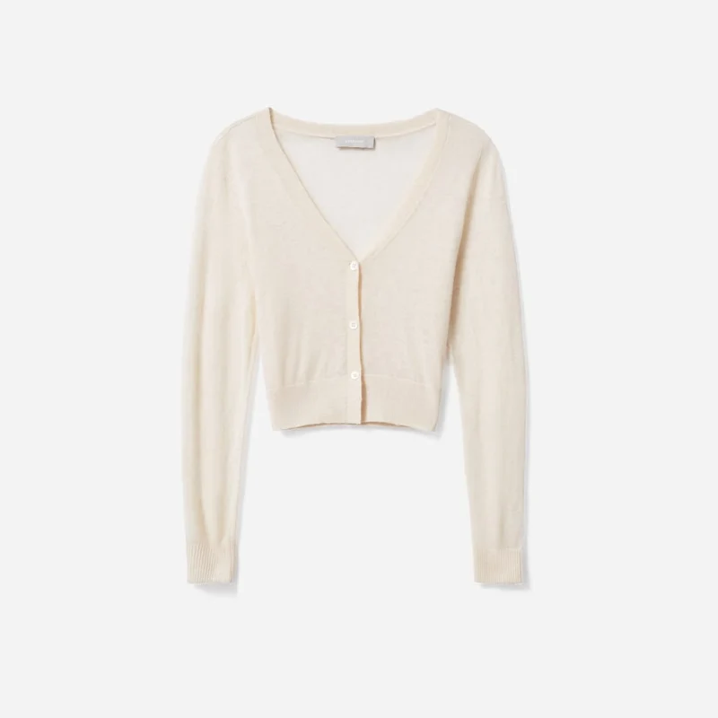 The Featherweight Alpaca Cardigan | Heathered Bone