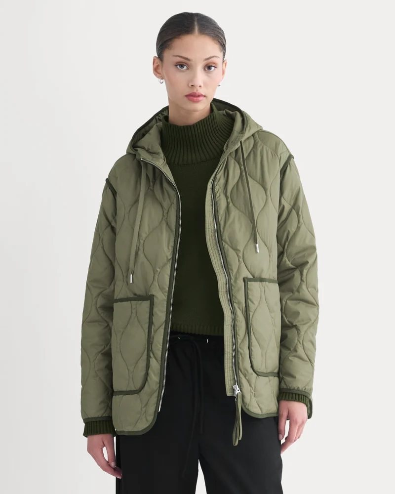 ReNew Quilted Hooded Liner | Lichen Green