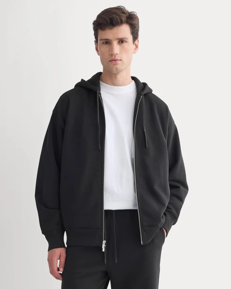 Luxe Fleece Full-Zip Hoodie | Black