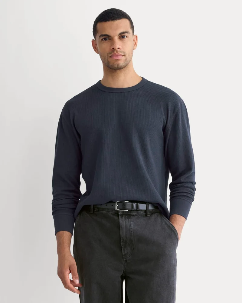 Thermal Crew in Cozy Waffle | Navy