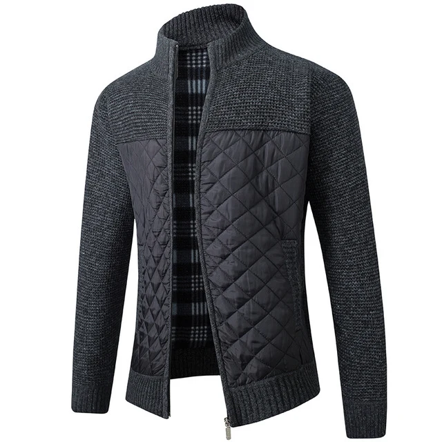 Herentrui Slim Fit jack met opstaande kraag en ritssluiting