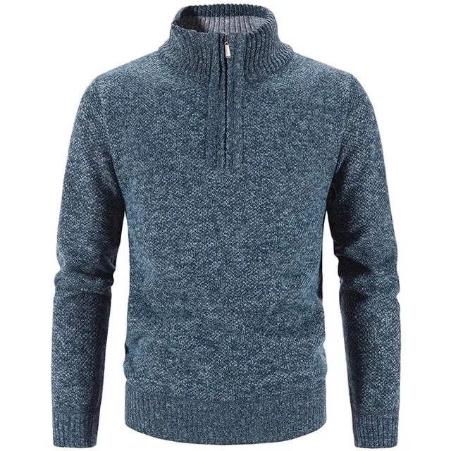 Warme Pullover Kwaliteit Mannelijke Slanke Gebreide Wollen Truien
