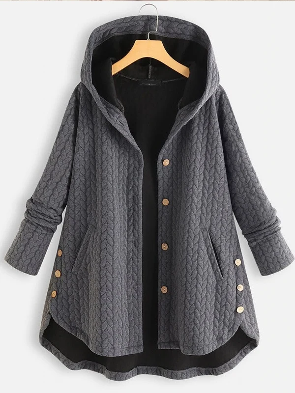 Jas met capuchon Jassen voor dames Winterjas met knoopzak