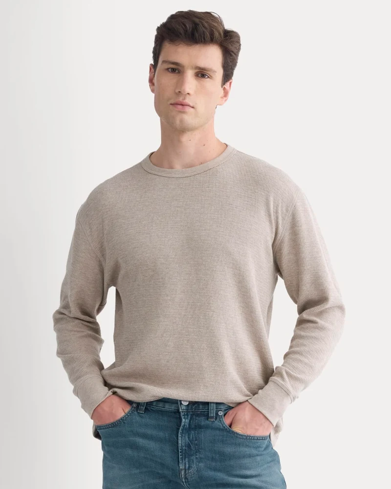 Thermal Crew in Cozy Waffle | Heathered Oatmeal