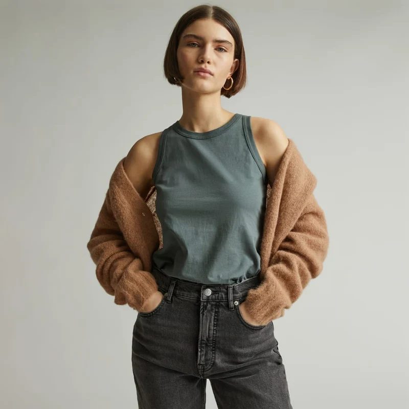 The Tank in Essential Cotton | Green Balsam