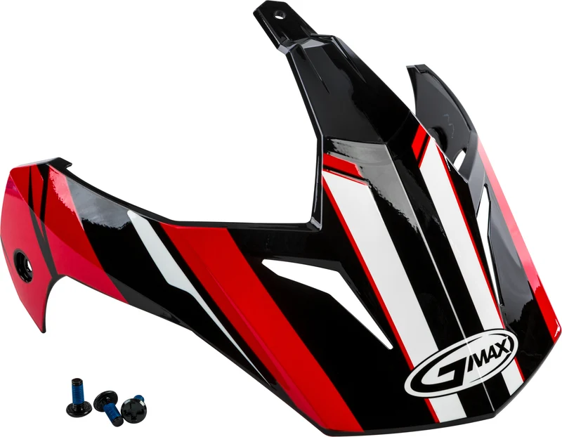 Visor Vertical Black/Red W/Screws Gm-11