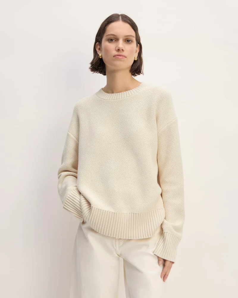The Cotton Honeycomb Square Crew | Canvas