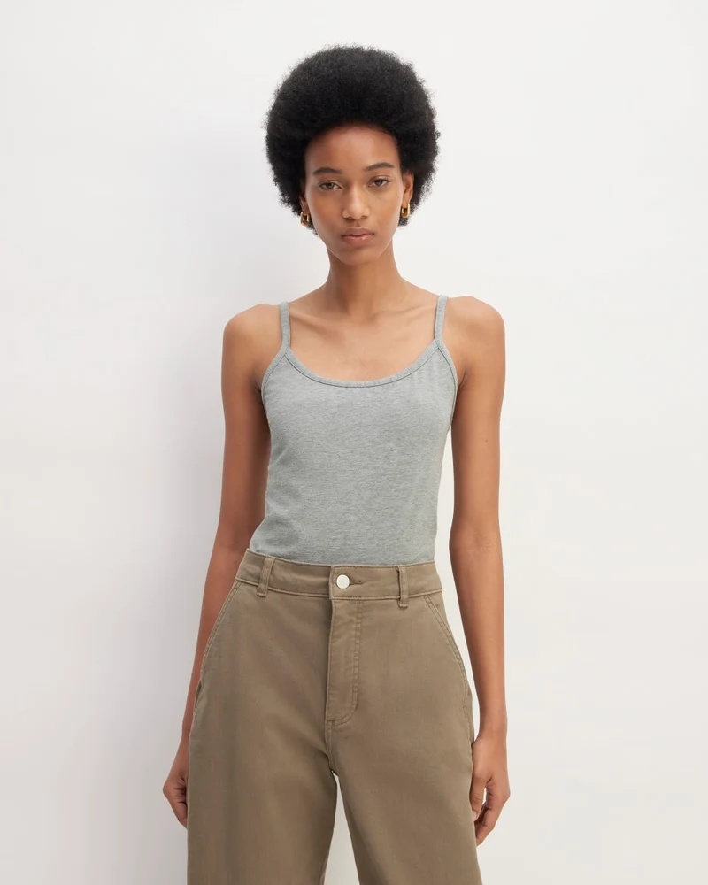 The Supima® Form Spaghetti Strap Cami | Mid Heather Grey