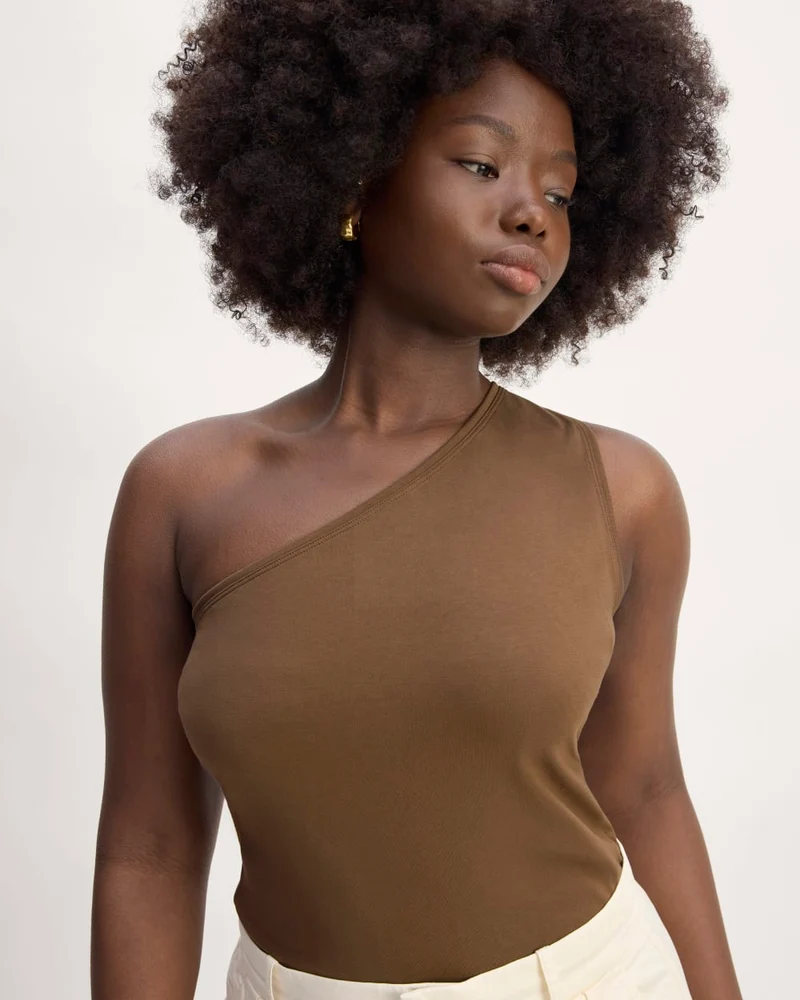 The Form One-Shoulder Tank | Cocoa