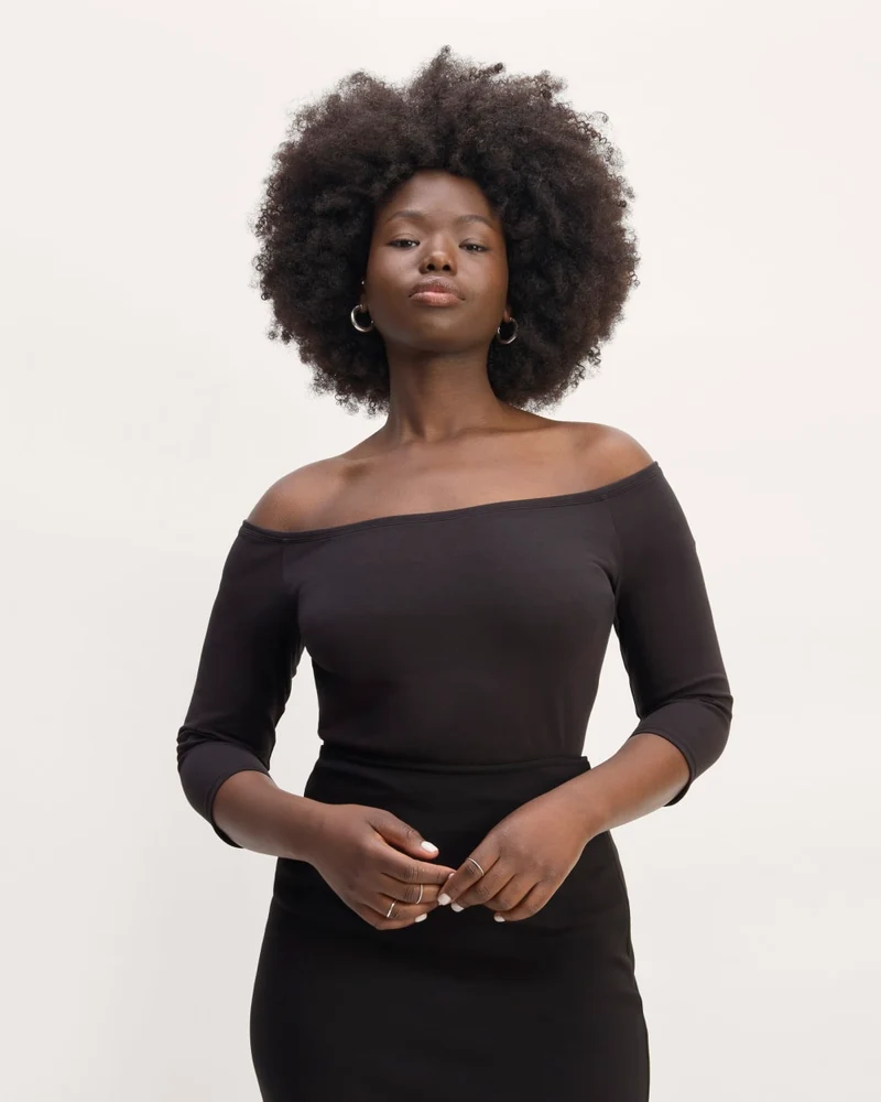 The Form Off-Shoulder Top | Black