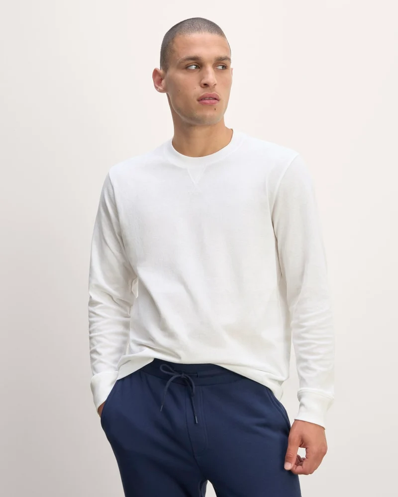 The Premium-Weight Relaxed Crew | White