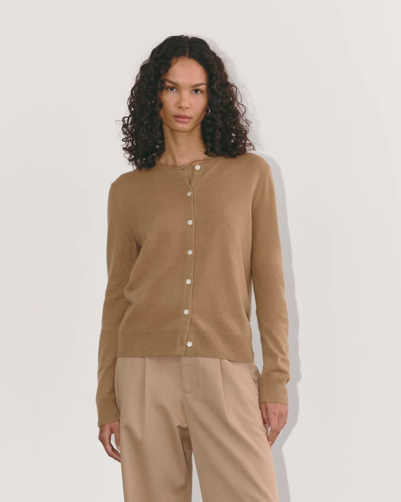 The Classic Cardigan in Cashmere | Tiger's Eye