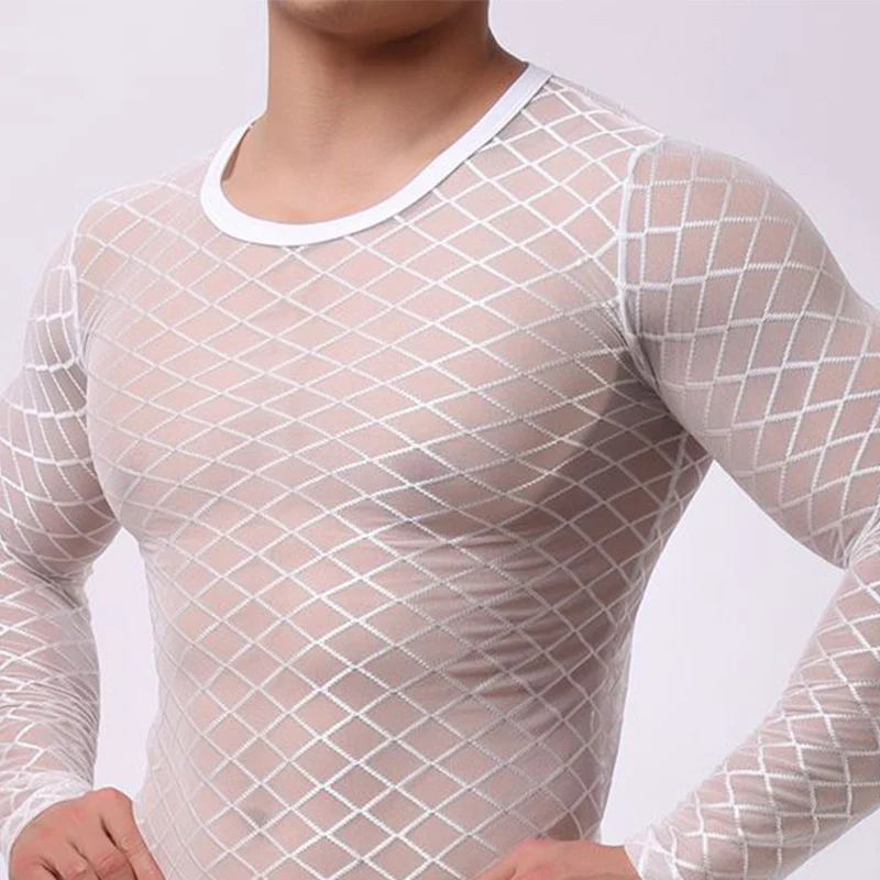 Mannen Sexy See Through Short Top Ademende Broek