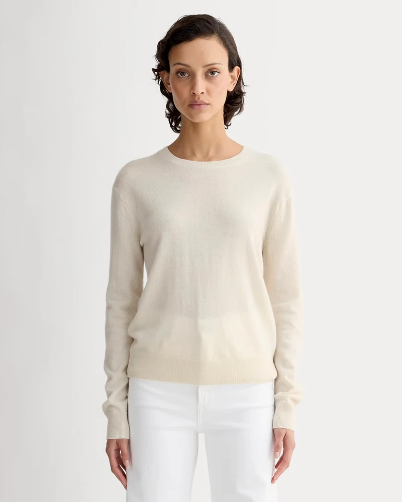 The Classic Crew in Cashmere | Bone
