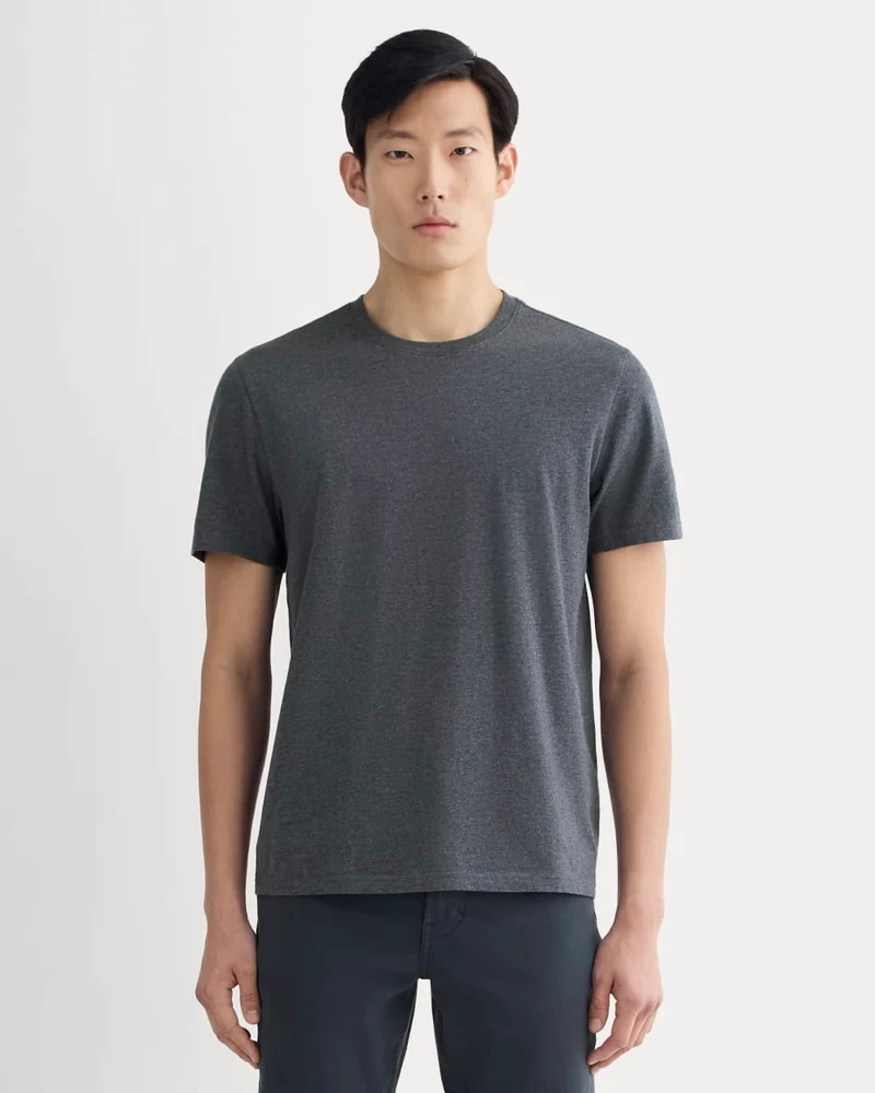 The Essential Organic Crew | Heather Deep Navy