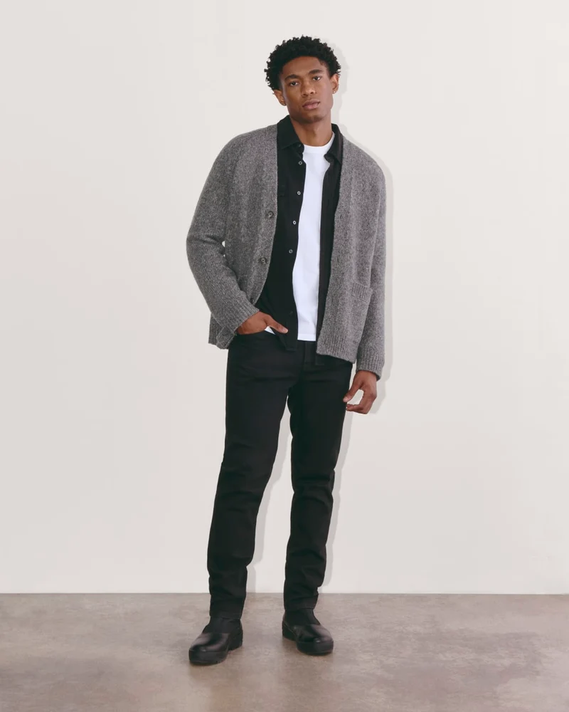 The Cloud Relaxed Cardigan | Heather Charcoal