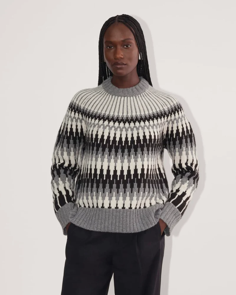 The Fair Isle Crew | Grey / Black Fair Isle
