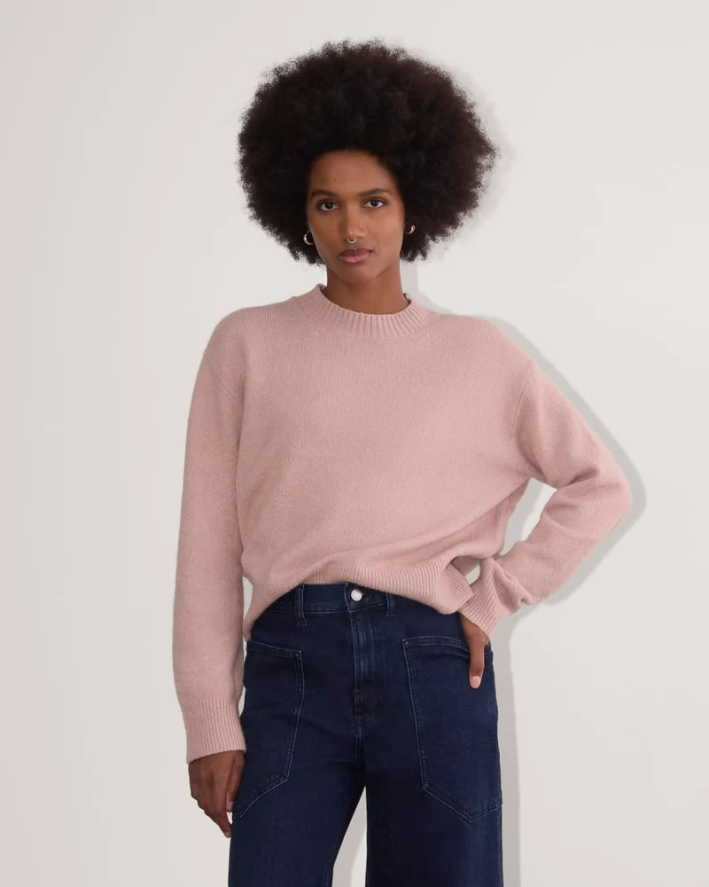 The Cocoon Crew in Plush Cotton | Dusty Rose