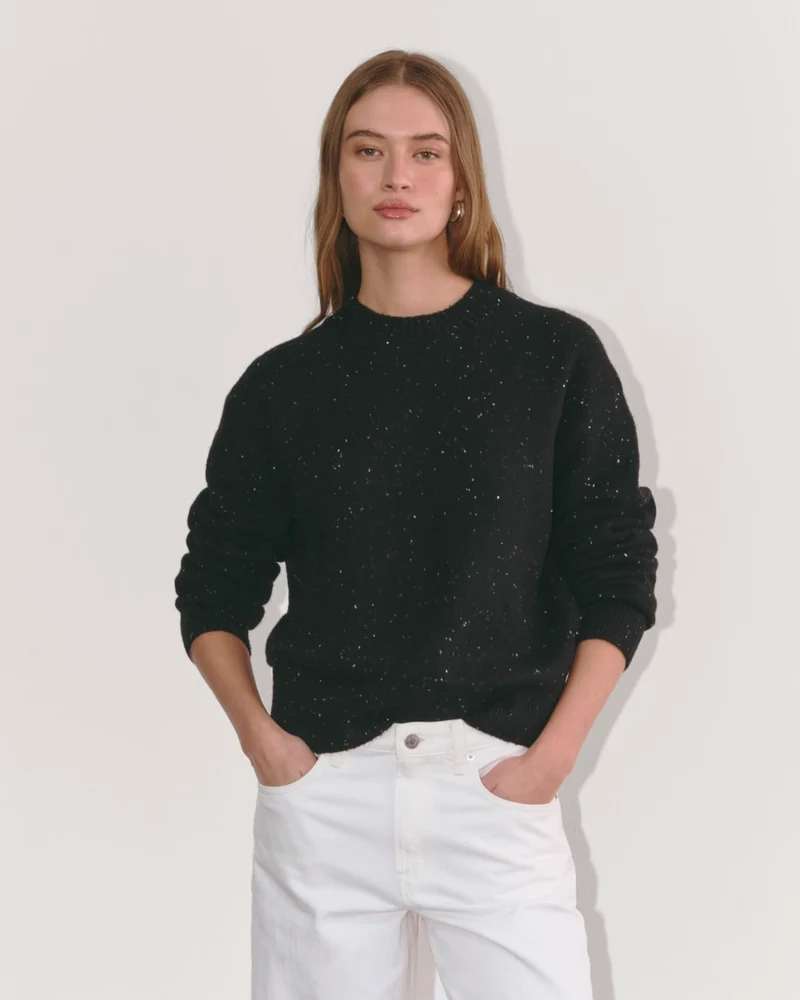 The Cocoon Crew in Plush Cotton | Black Confetti
