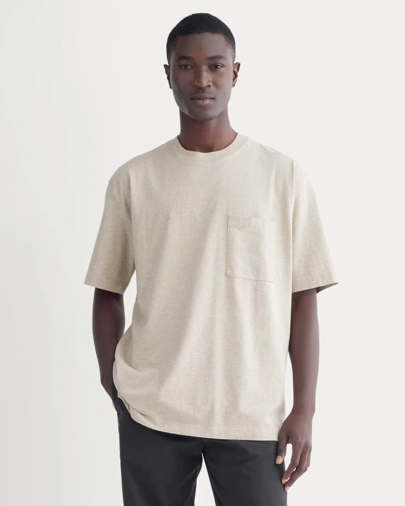 Oversized Midweight Tee | Heathered Oatmeal